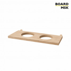 Подставка для цветов с 2 отделениями деревянная для пегборда Board-msk 