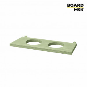 Подставка для цветов с 2 отделениями деревянная для пегборда Board-msk 