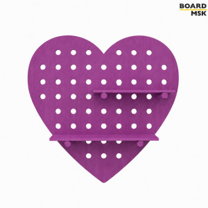 Пегборд деревянный Board-msk фигурный “Сердце”