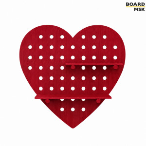 Пегборд деревянный Board-msk фигурный “Сердце”
