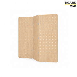 Складная пегборд-панель деревянная Board-Msk для зонирования пространства 3-х секционная