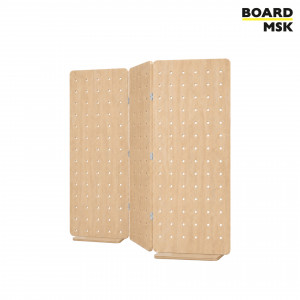 Складная пегборд-панель деревянная Board-Msk для зонирования пространства 3-х секционная