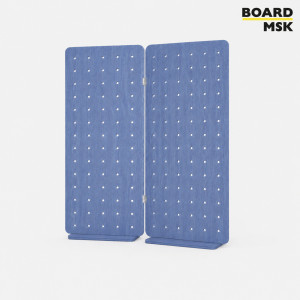 Складная пегборд-панель деревянная Board-Msk для зонирования пространства 2-х секционная