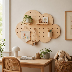 Детский фигурный пегборд "Облако" Board-Msk
