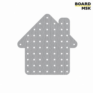 Детский фигурный пегборд "Дом" Board-Msk