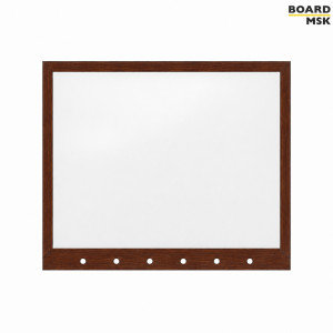 Магнитно-маркерная доска Board-Msk в деревянной раме с креплением для полок