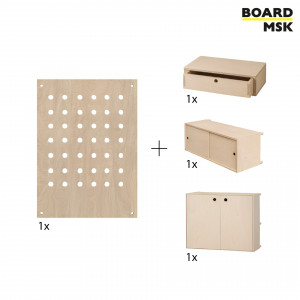 Набор Board-Msk пегборд + 3 ящика для хранения 