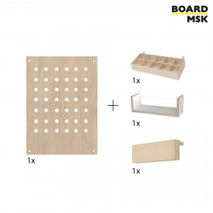 Набор Board-Msk пегборд + полки-органайзеры для мелких предметов