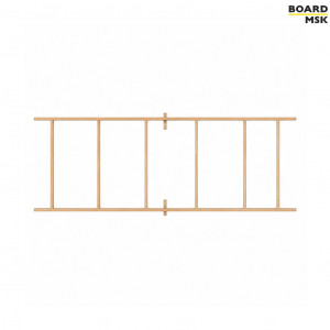Рельсовая система для заведений Board-Msk, материал “Дерево” для 5-х модулей