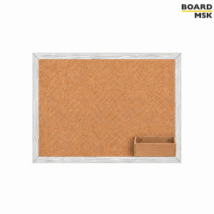 Пробковая доска Board-Msk в деревянной раме с карманом