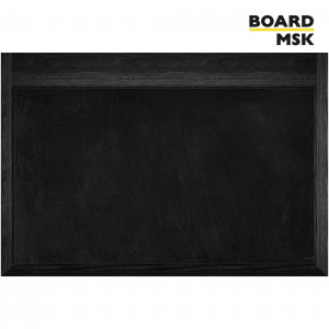 Меловая доска прямоугольная в раме цвета "Черный", с отделением под логотип #1 Меловая доска прямоугольная в раме цвета "Черный", с отделением под логотип #1